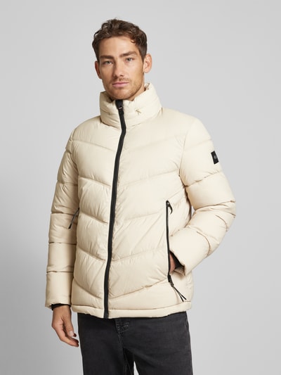 Tom Tailor Regular Fit Steppjacke mit verstaubarer Kapuze Offwhite 4