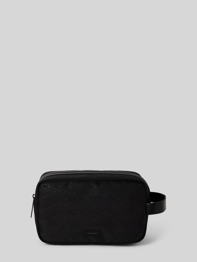 CK Calvin Klein Kulturtasche mit Label-Patch Modell 'REMOTE' Black 1