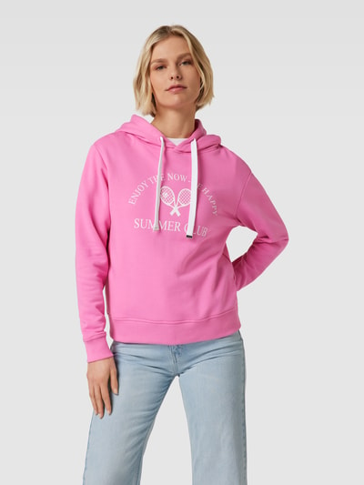 Montego Hoodie mit Statement-Print Modell 'Tennis' Pink 4