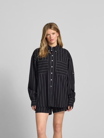 black palms Hemdbluse mit Brusttaschen Black 4