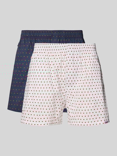 POCKIES Boxershort met elastische band in een set van 2 stuks Rood - 1