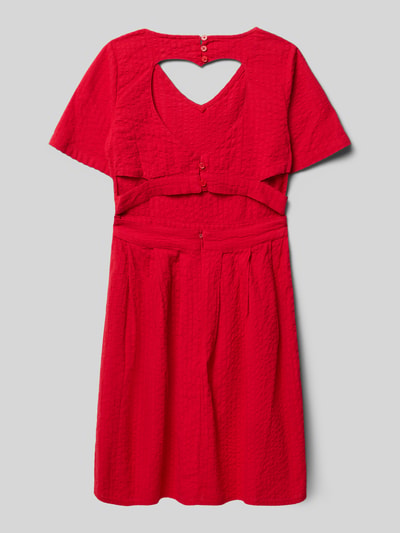 ONLY Tailliertes Freizeitkleid aus reiner Baumwolle Modell 'TINNA' Kirsche 3