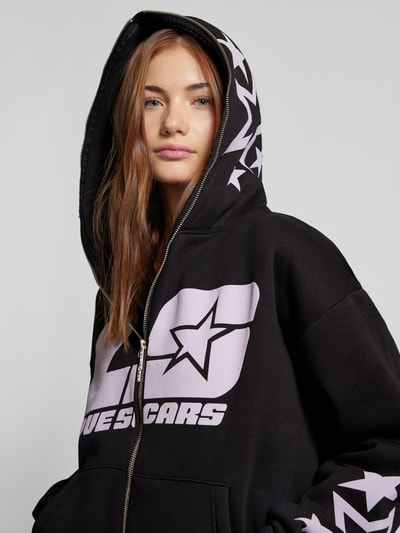 LOVE SCARS Sweatjacke mit Label-Print Modell 'Star' Black 3