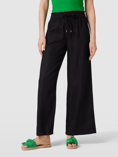 Herren Leinen Atmungsaktiv Gerades Bein Elastischer Bund Hose Lang Hose