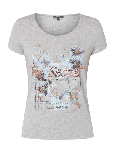 Montego T-Shirt mit Print Silber Melange 2