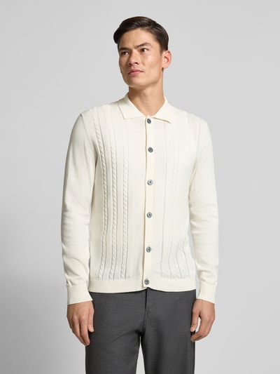 Christian Berg Men Vest met knoopsluiting Offwhite - 4