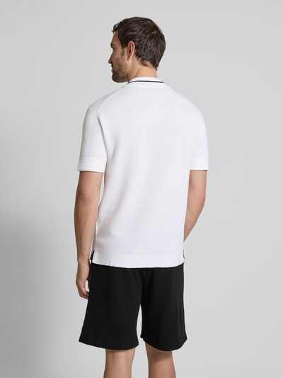 BOSS Green Poloshirt met korte ritssluiting Wit - 5