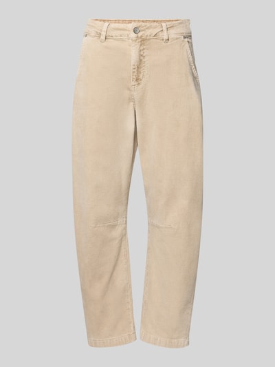 Buena Vista Spodnie sztruksowe o kroju relaxed fit z wpuszczanymi kieszeniami model ‘BARREL CORDUROY’ Piaskowy 2