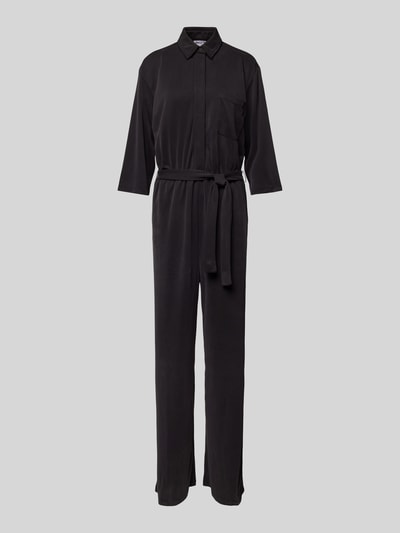 Jake*s Casual Jumpsuit mit Bindegürtel und Brusttasche Black 2