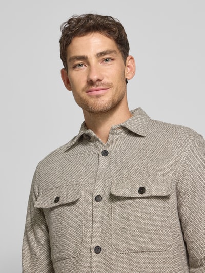 Jack & Jones Premium Regular fit vrijetijdsoverhemd met borstzakken, model 'Rayle' Beige - 3