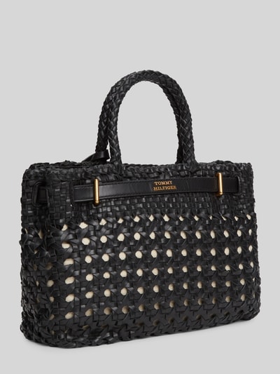 Tommy Hilfiger Henkeltasche aus echtem Büffelleder Modell 'AMERICAN ICON MINI TOTE' Black 4