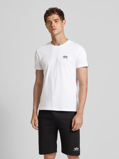 Alpha Industries T-Shirt mit Label-Print Weiss 4