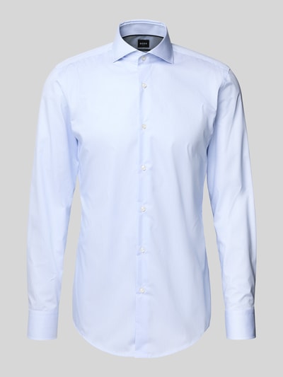 BOSS Koszula biznesowa o kroju slim fit z czystej bawełny Błękitny 2