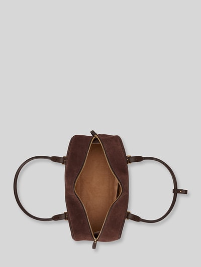 Lauren Ralph Lauren Henkeltasche aus echtem Veloursleder Dunkelbraun 4