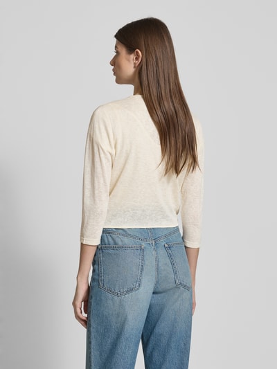 Zero Strickjacke aus Viskose-Mix mit Schnürung Ecru 5