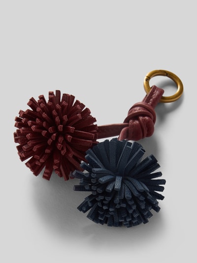 LIEBESKIND BERLIN Schlüsselanhänger mit Knoten-Detail Modell 'Pom Pom' Bordeaux 2