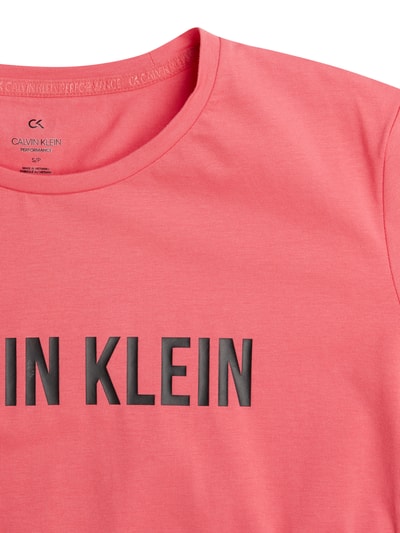 Calvin Klein Performance T-Shirt mit Logo-Print  Koralle 2