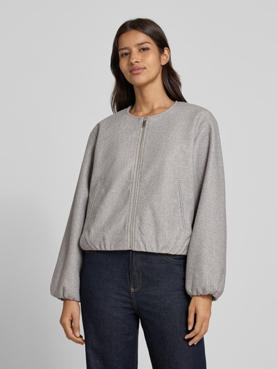 FREE/QUENT Jacke mit Rundhalsausschnitt Modell 'Yanna' Hellgrau 4