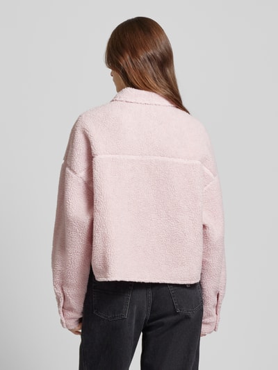 Tommy Jeans Relaxed Fit Hemdjacke aus Fleece Rosa 5