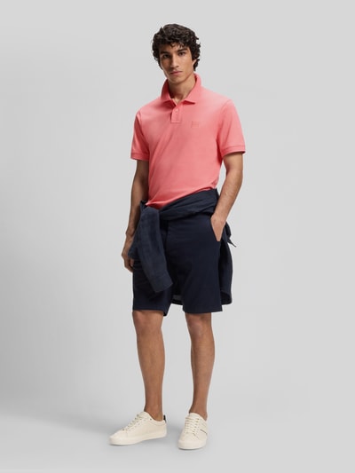 BOSS Orange Slim Fit Poloshirt aus Baumwoll-Stretch Modell 'PASSENGER' Hellrot 1