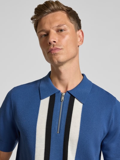 HUGO Regular fit poloshirt met wol, model 'SHOLPONE' Blauw - 3