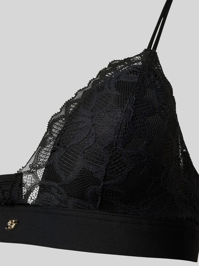 BOSS Bralette mit Spitzenbesatz Modell 'TRIANGLE_BLOSSOM' Black 2
