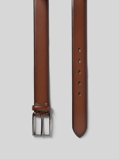 Lloyd Men's Belts Ledergürtel mit Strukturmuster Cognac 3