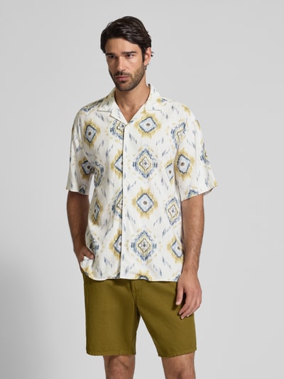 MCNEAL Vrijetijdsoverhemd van een mix van viscose en linnen Offwhite - 4