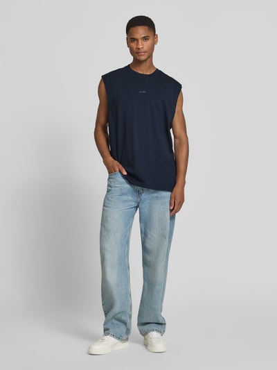 BOSS Orange Relaxed Fit T-Shirt aus Baumwoll-Mix Modell 'TE_SURF' Marine 1