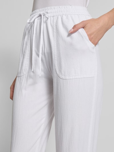 Soyaconcept Tapered fit broek met steekzakken, model 'Cissie' Wit - 3