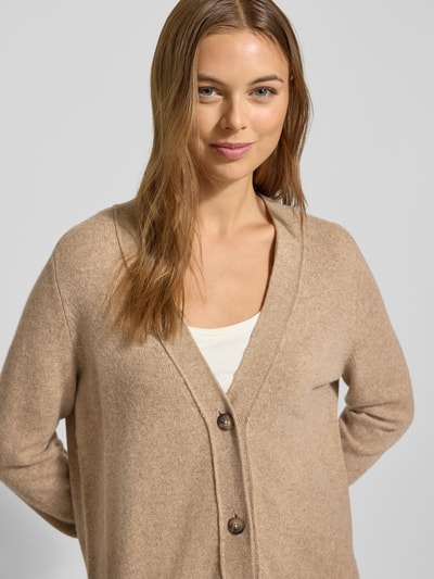 Fynch-Hatton Kardigan rozpinany o kroju loose fit z czystej wełny Beżowy 3