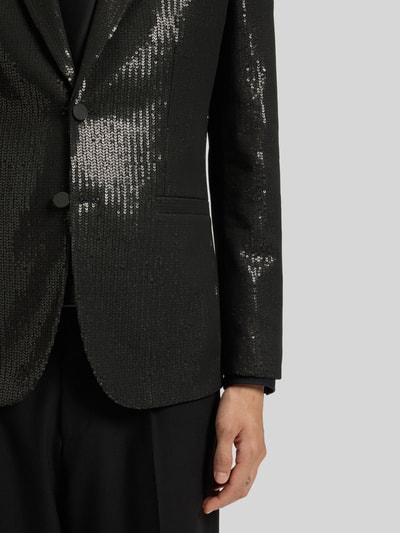 HUGO Extra slim fit colbert met pailletten, model 'ARTI254E1' Zwart - 6