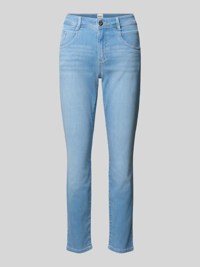 Produktfoto, Slim Fit Jeans mit Eingrifftaschen Modell 'SHAKIRA' von BRAX, mieszanka bawełny i lyocellu, krój slim fit, szerokość w rozmiarze 36: 37 cm, długość wewnętrzna nogawki w rozmiarze 36: 70 cm
