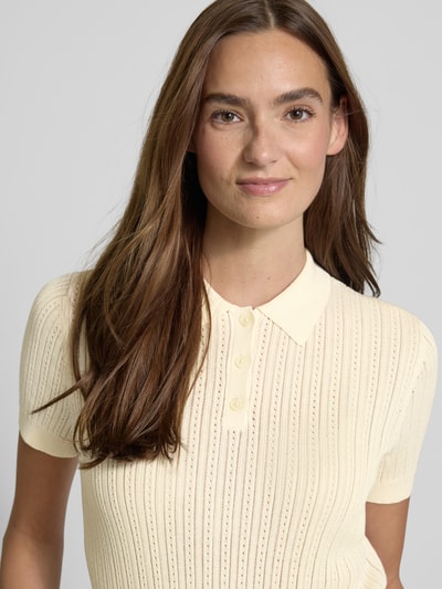 Lauren Ralph Lauren Poloshirt met korte knoopsluiting Offwhite - 3