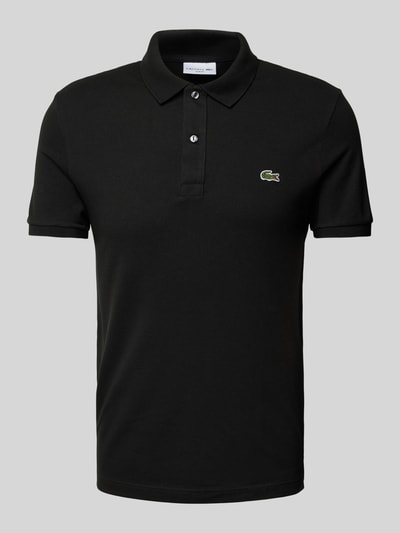 Lacoste Slim Fit Poloshirt mit Label-Patch Modell 'PIQUE' Black 2