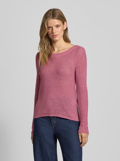 Only Regular Fit Strickpullover aus Grobstrick Modell 'GEENA' Altrosa 4