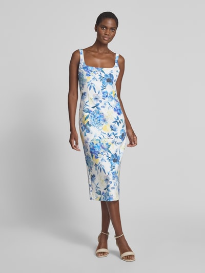 V by Vera Mont Cocktailjurk met vierkante hals Blauw - 4