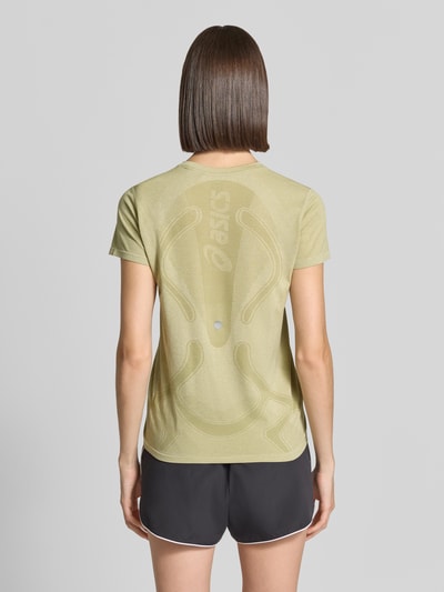 ASICS Regular Fit t-shirt met logoprint Olijfgroen - 5