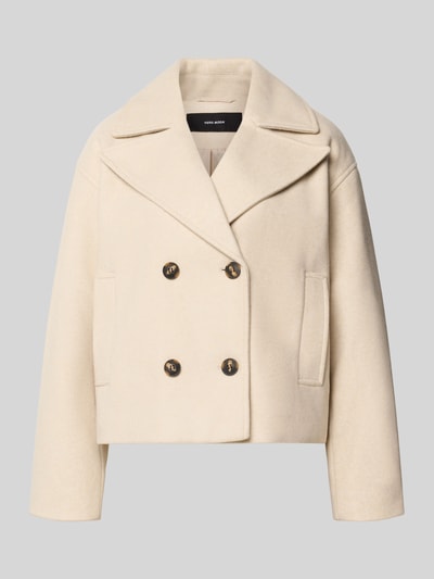 VERO MODA Regular Fit Trenchcoat mit doppelreihiger Knopfleiste Modell 'VINCELINE' Ecru 2