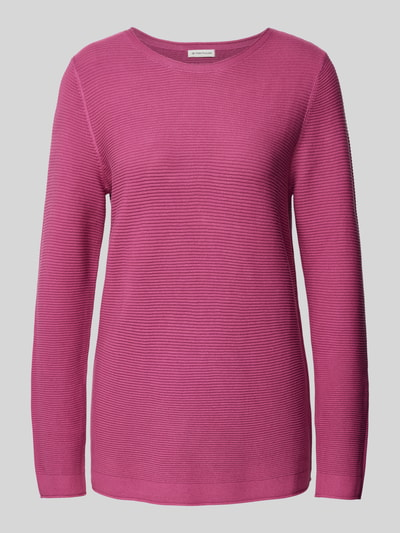 Tom Tailor Strickpullover mit Rundhalsausschnitt Pink 2