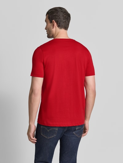 Fynch-Hatton T-Shirt mit Rundhalsausschnitt und Label-Stitching Rot 5