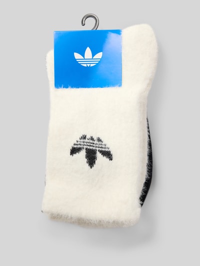 adidas Originals Socken mit Logo-Stitching Modell 'Fluffy' im 2er-Pack Weiss 3