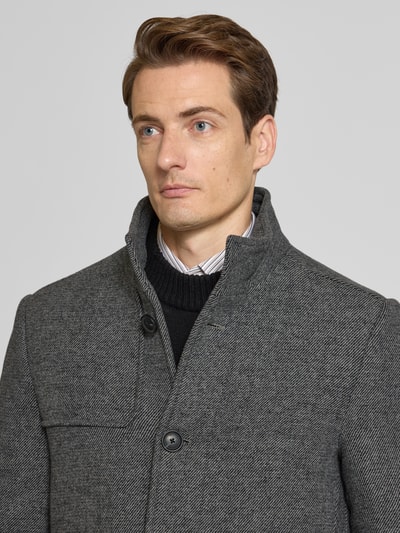 Lerros Lange jas met opstaande kraag en steekzakken Middengrijs - 3