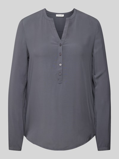 Christian Berg Woman Blouse met lange mouwen en serafinohals Middengrijs - 2