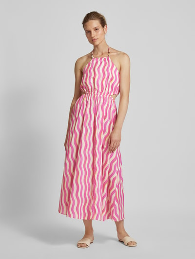 Mango Midikleid mit Neckholder Modell 'IBIZA' Pink 4