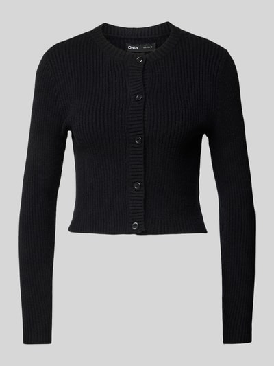 Only Slim Fit Strickjacke aus Viskose-Mix Modell 'KATIA' Black 2