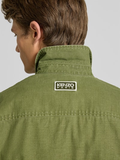 Kenzo Freizeithemd mit verdeckter Knopfleiste Khaki 3