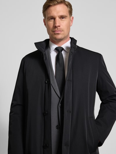 MCNEAL Lange jas met opstaande kraag en steekzakken Zwart - 3