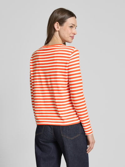 Gant Longsleeve mit Label-Stitching Koralle 5