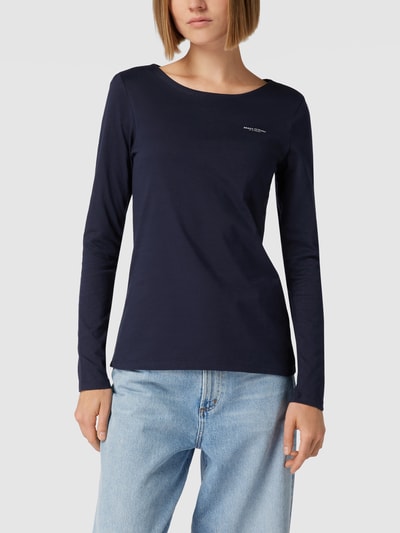 Marc O'Polo Longsleeve mit Label-Print Marine 4